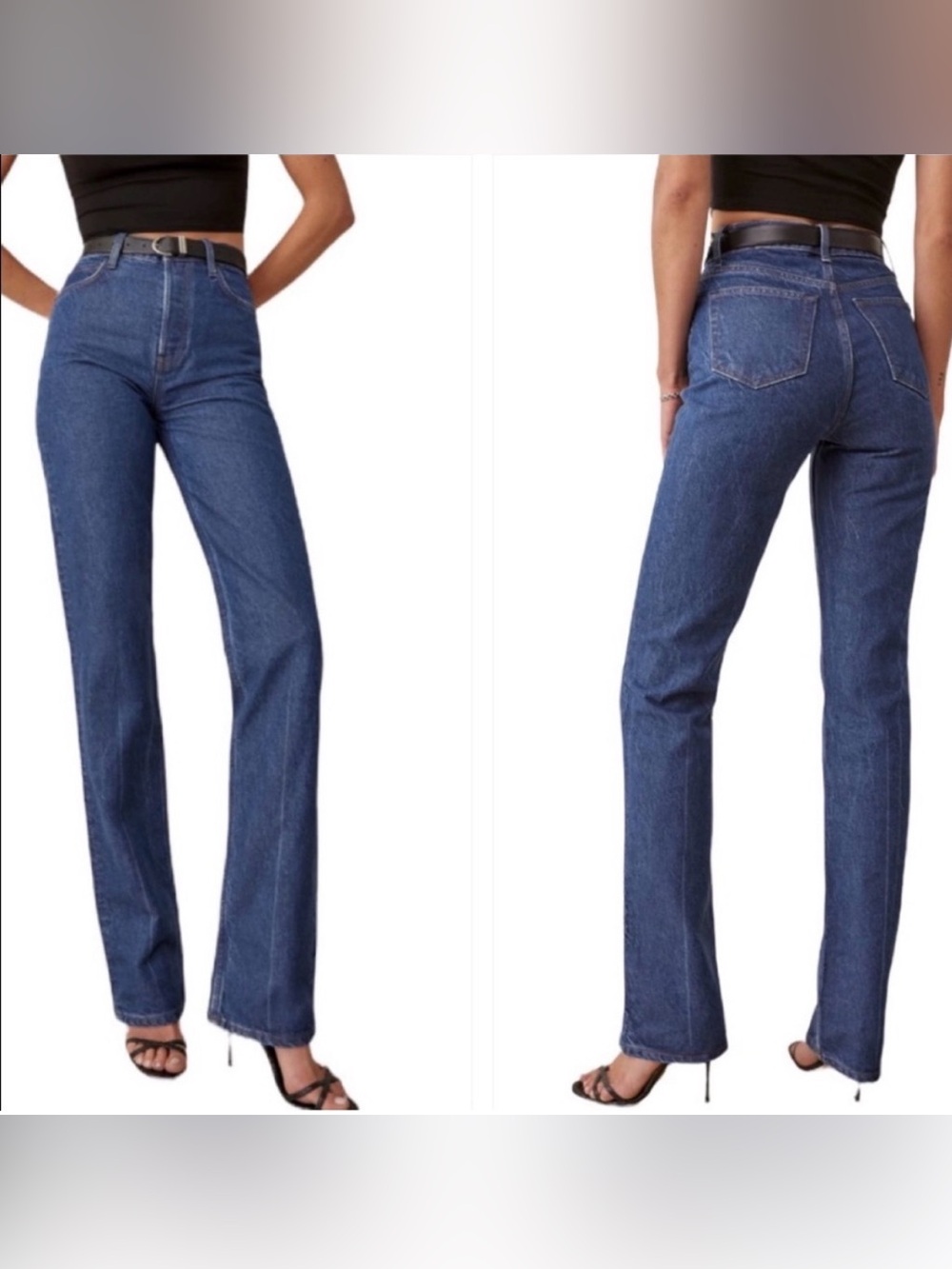 Reformation Cynthia High Rise Straight Long Jeans Size 30 NWT